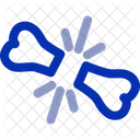 Cracked Bone Fracture Injury Icon