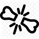 Cracked Bone Fracture Injury Icon