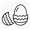 Cracked Egg Eggshell Hatching Icon
