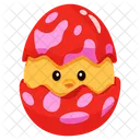 Cracked Eggshell Egg Hatching Icon