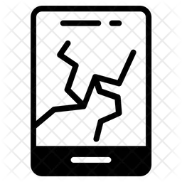 Cracked in mobile phone  Icon