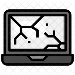 Cracked Laptop  Icon
