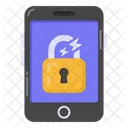 Broken Mobile Password Broken Lock Shattered Lock Icon