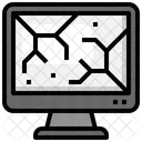 Cracked Monitor Cracked Computer Cracked Icon