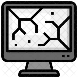 Cracked Monitor  Icon