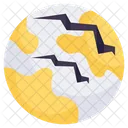 Rockmelt Exploding Earth Cracked World Icon