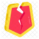 Cracked Shield Safety Shield Buckler Icon