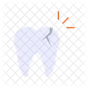 Cracked Tooth Broken Dental Icon