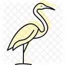 鶴、鳥、水渡り アイコン