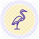 鶴、鳥、水渡り アイコン
