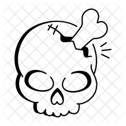 Crâne effrayant  Icône