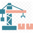 Container Lifter Weight Lifter Crane Pulley Icon