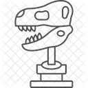 Craneo De Dinosaurio De Borde Fino Icono