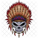 Cranio Tribal Americano Icon