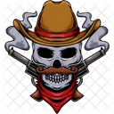 Cranio Cowboy Pistola Icon