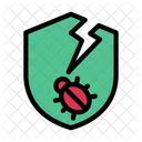 Broken Shield Security Icône
