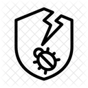 Broken Shield Security Icône