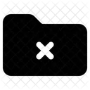Crash Folder Cross Document Icon