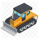 Isometric Crawler Dozer Icon Icon