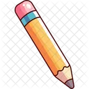 Jaune Crayon Education Icon