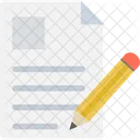 Crayon Redaction De CV Redaction De Scenario Icône