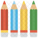 Couleurs Crayons Dessin Icône