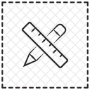 Crayon Et Regle Crayon Regle Icône