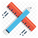 Crayon Regle Design Icône