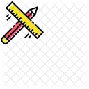 Crayon Regle Design Icône