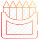 Crayon with painting  Icon
