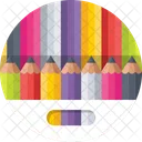 Crayons Pencils Color Icon