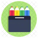Crayons Color Pencils Pencils Box Icon