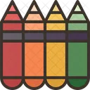 Crayons Coloring Paint Icon