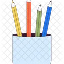 Crayons Holder Pencil Crayons Colored Pencils Icon Icon