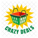 Crazy Deals Basket Shopping Icon