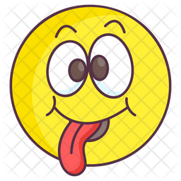 Crazy Emoticon Emoji Icon - Download in Colored Outline Style