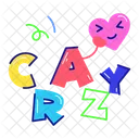 Crazy Word Crazy Letters Crazy Font Icon