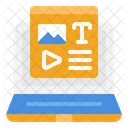Creacion De Contenidos Herramientas Digitales Multimedia Icono