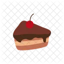 Cream Cake Cream Cake Slice Cheesecake With Cherry Icon