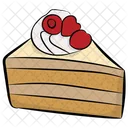 Cream Cake Fresh Cream Cake Cake Dipping Icon