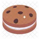 Cream Biscuit Cracker Snack Icon
