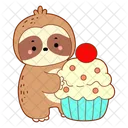 Creamy Cherry Cupcake Icon