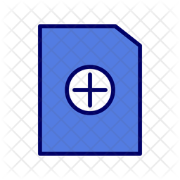 Create File Icon - Download in Colored Outline Style
