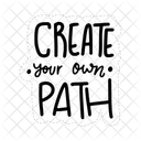 Create Your Own Path Motivation Positivity Icon