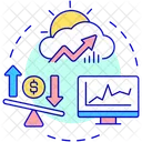 Creating business forecast  Icon