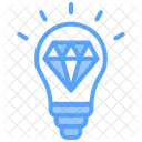 Creation Lightbulb Diamond Icon