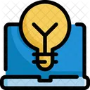 Lightbulb Laptop Idea Icon