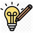 Creative Lightbulb Pencil Icon