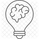 Creative Brain Thinline Icon Icon