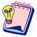 Creative brainstorming idea on clipboard  Icon